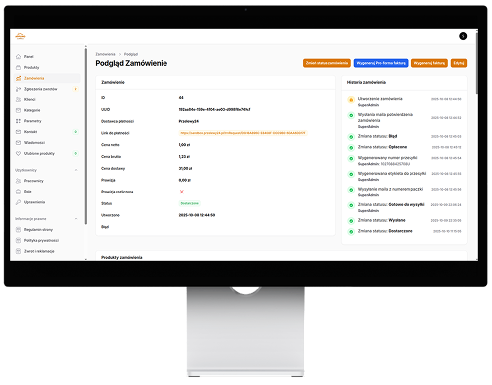 Demo systemu zarządzania